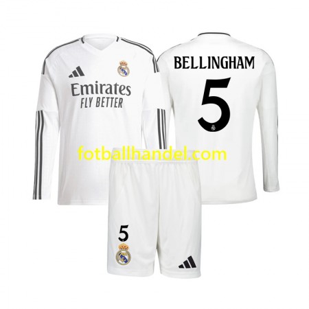 Barn Fotballdrakter Real Madrid Jude Bellingham 5 Hjemme 2024-25 Langermet